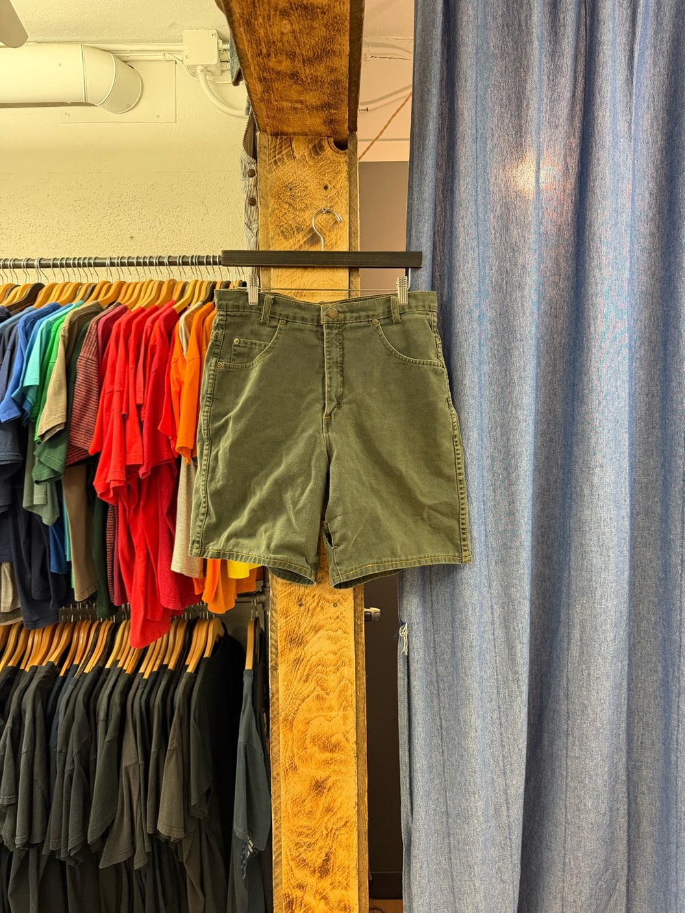 Vintage blank green jorts
